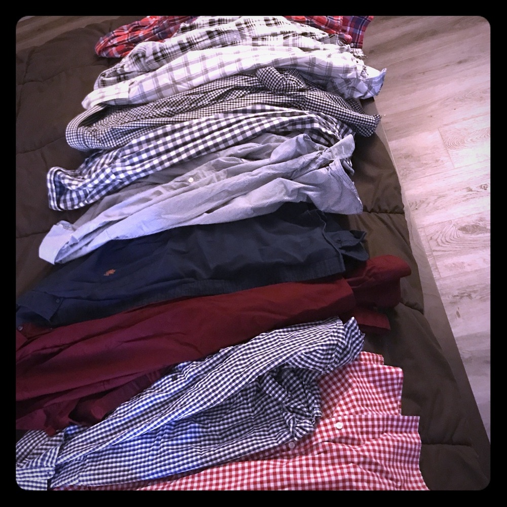 Men’s xl - xxl button down long sleeve shirts